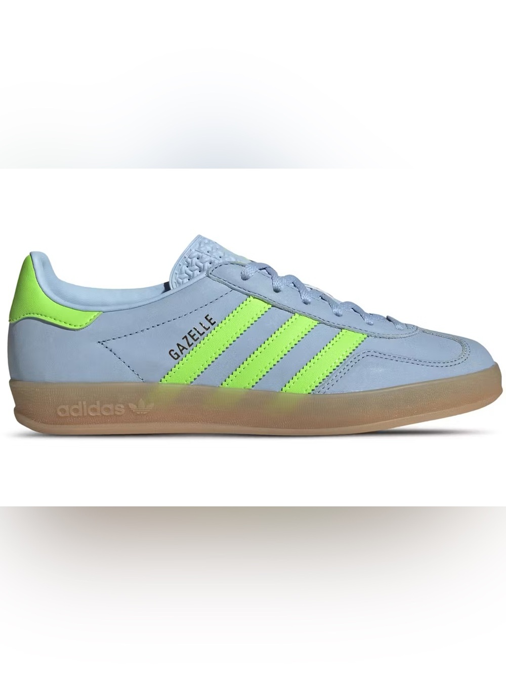 adidas Light Blue Sneakers with Neon Green Accents